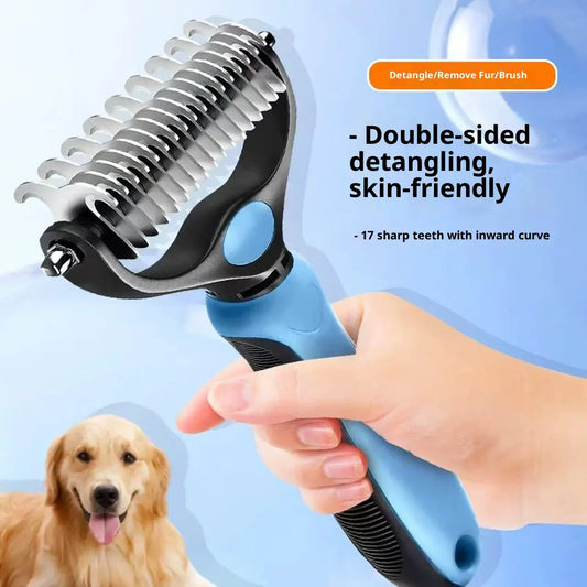 #Summervibes #Petlovers Pain-Free Dematting Undercoat Rake for Pets, Double-Sided Shedding Brush, Effective Tangles Remover Tool for Dogs & Cat Comb , Reduces Loose Hair & Mats Easily