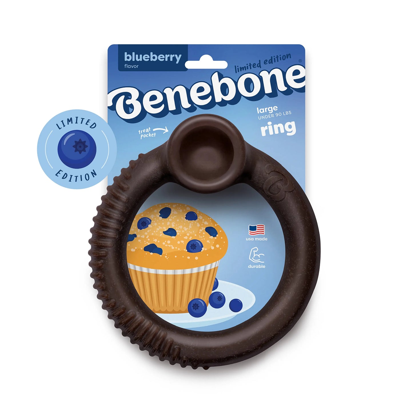Blueberry Ring | Limited Edition Durable Dog Chew Toy | Long-Lasting Play & Enrichment Toy