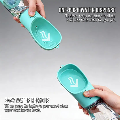 3 in 1 Pet Water Bottle 20 Oz - Leak Proof Portable Dog Water Container with Poop Bag Dispenser for Travel, Hiking & Outdoor Activities Holder,Summervibes