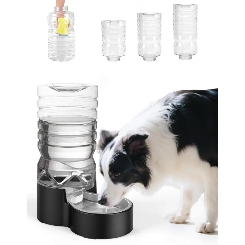 2.5 Gallon Automatic Dog Water Dispenser[Wide Mouth for Easy Hand-In Cleaning][Removable Stainless Steel Bowl], Gravity Refilling Large Capacity for Cats and Dogs, Multi-Pet Homes