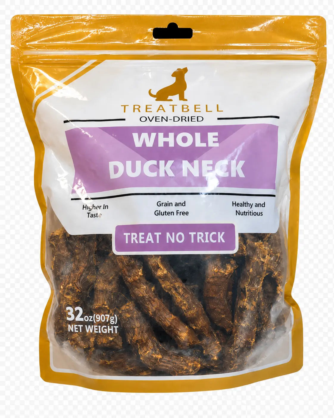 2LB Duckneckpieces Oven-Dried Dog Treats ,Firm & Crunchy Texture, High-Protein Low-Fat Dental Treats, for Joint Health & Oral Hygiene Small to Large Dogs