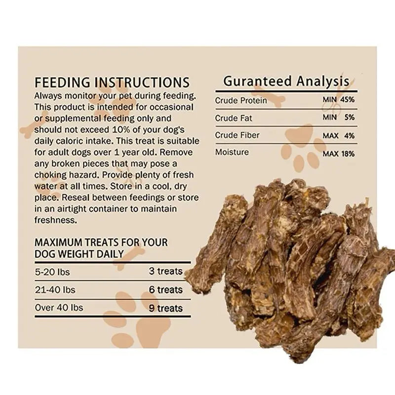 2LB Duckneckpieces Oven-Dried Dog Treats ,Firm & Crunchy Texture, High-Protein Low-Fat Dental Treats, for Joint Health & Oral Hygiene Small to Large Dogs