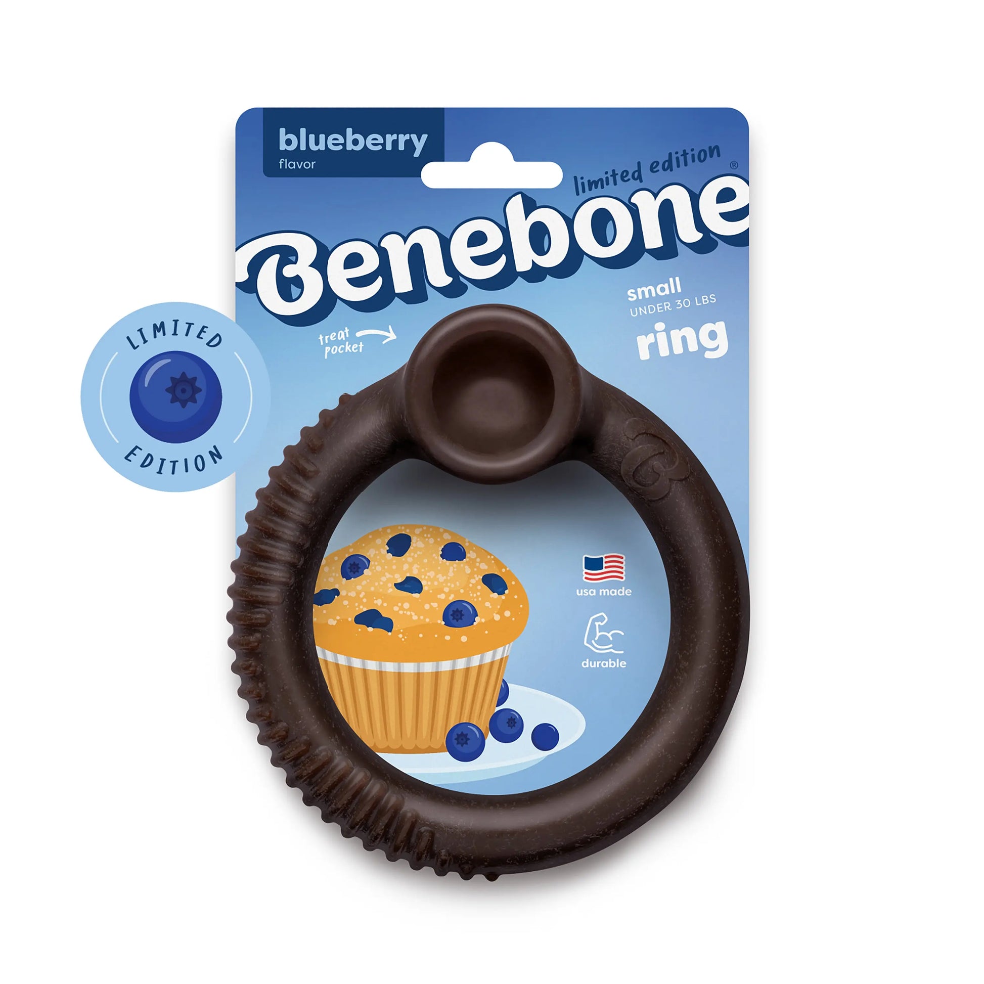 Blueberry Ring | Limited Edition Durable Dog Chew Toy | Long-Lasting Play & Enrichment Toy