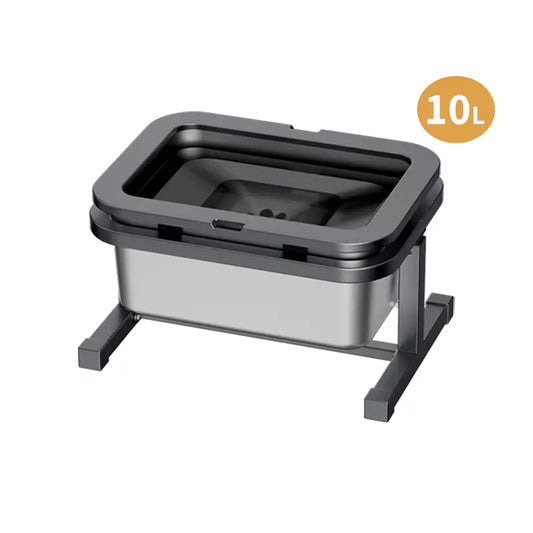 10L Spill-Proof Dog Water Bowl, Elevated Stainless Steel Anti-Splash Slow Water Feeder for Large Dogs