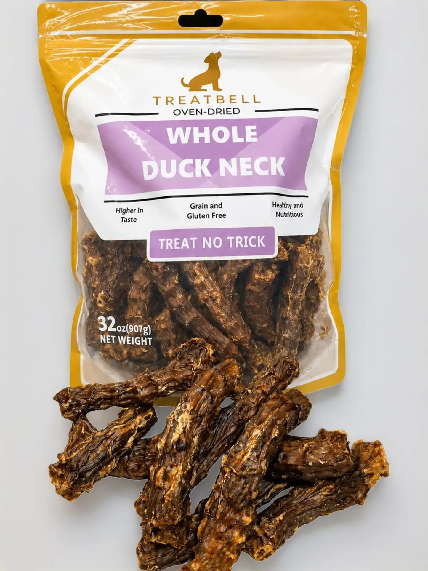 2LB Duckneckpieces Oven-Dried Dog Treats ,Firm & Crunchy Texture, High-Protein Low-Fat Dental Treats, for Joint Health & Oral Hygiene Small to Large Dogs