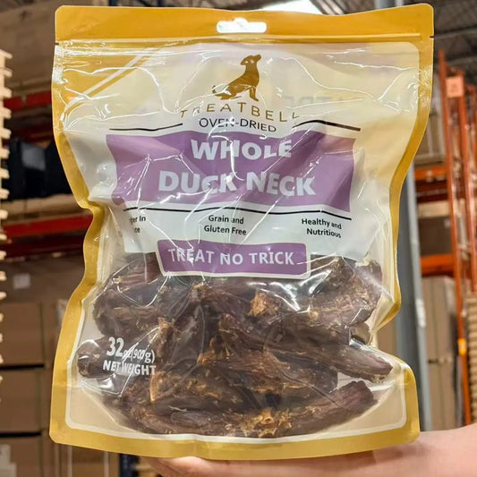 2LB Duckneckpieces Oven-Dried Dog Treats ,Firm & Crunchy Texture, High-Protein Low-Fat Dental Treats, for Joint Health & Oral Hygiene Small to Large Dogs