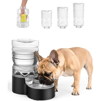 2.5 Gallon Automatic Dog Water Dispenser[Wide Mouth for Easy Hand-In Cleaning][Removable Stainless Steel Bowl], Gravity Refilling Large Capacity for Cats and Dogs, Multi-Pet Homes